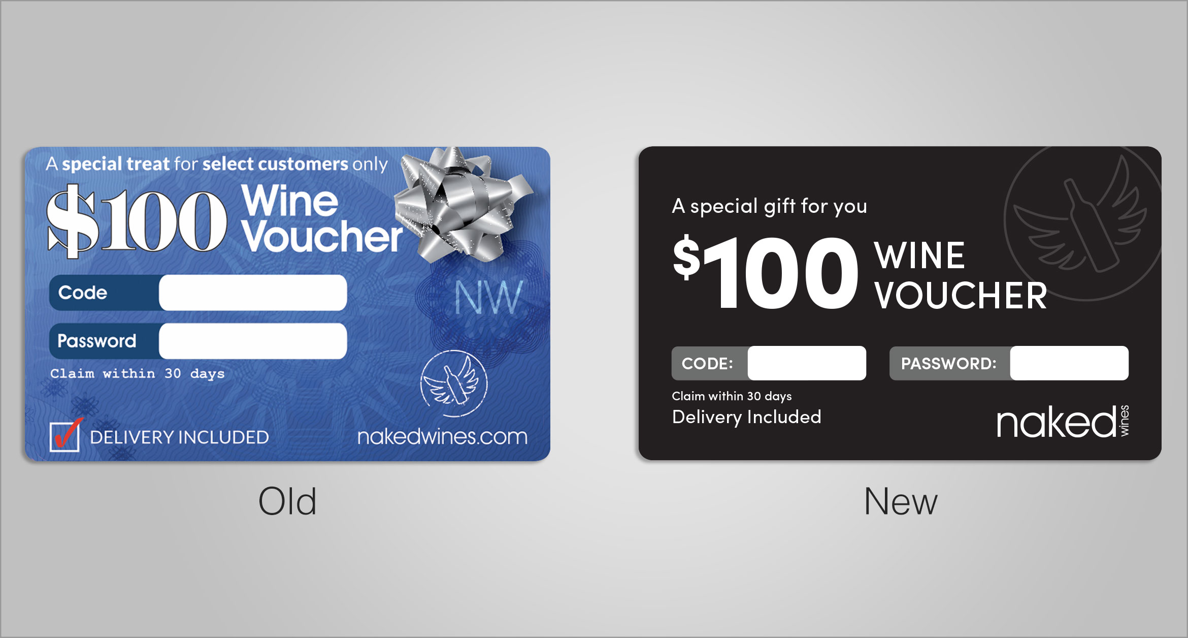 Naked Wines $100 Wine Voucher redesign