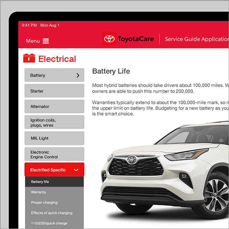 Toyota iPad course design